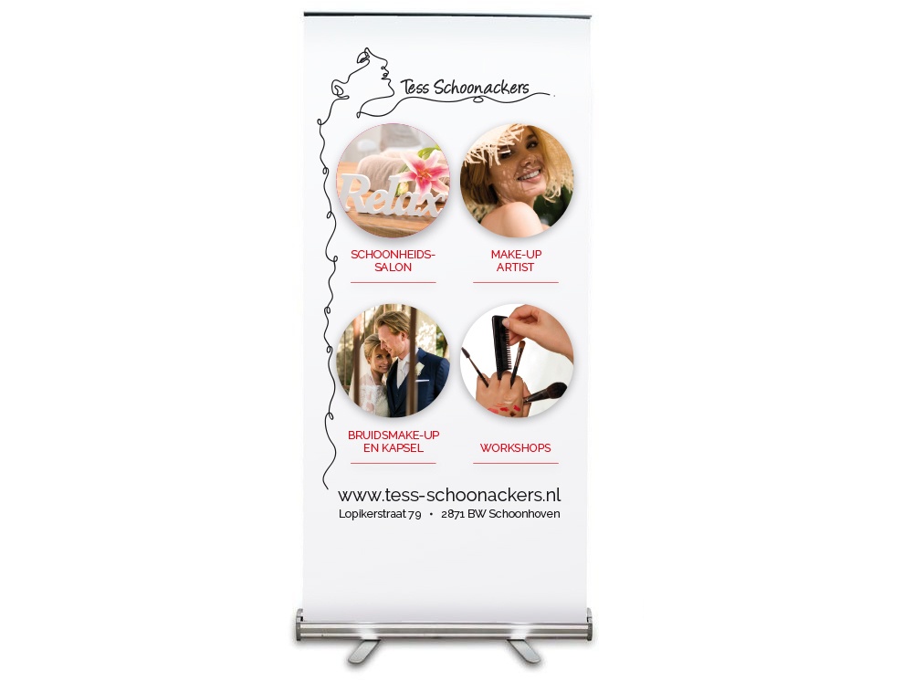 Creayv grafische vormgeving roll-up banner Tess Schoonackers Creayv grafische vormgeving roll-up banner Tess Schoonackers