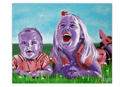 Creayv schilderij Zusjes gemaakt voor Sandra Erkelens Creayv schilderij Zusjes gemaakt voor Sandra Erkelens