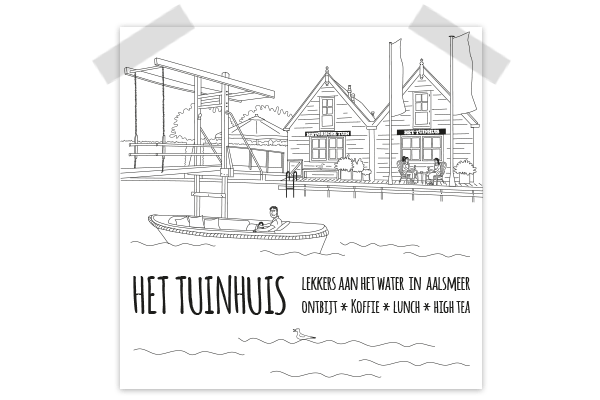 Creayv illustratie op shopper Tuinhuis Aalsmeer Creayv illustratie op shopper Tuinhuis Aalsmeer