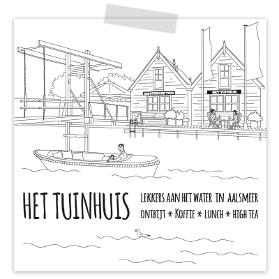 Creayv illustratie tuinhuis voor shopper Yvonne van der Velden
