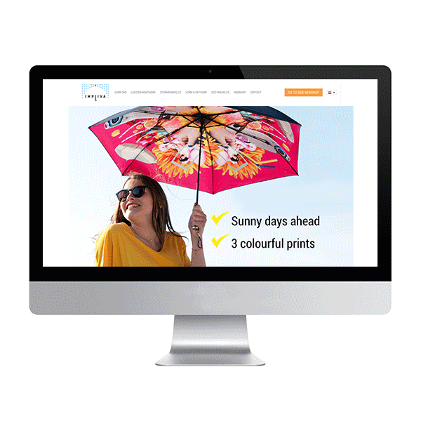 Website header Impliva personal parasol als slide animatie